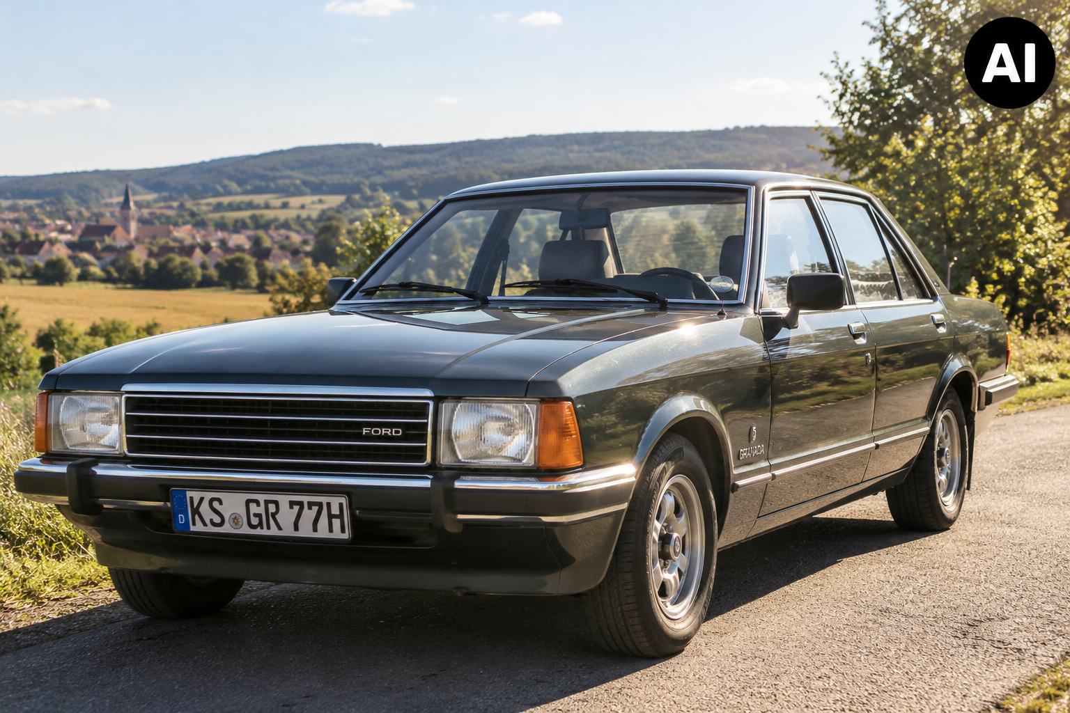 Ford Granada Limousine im Grünen