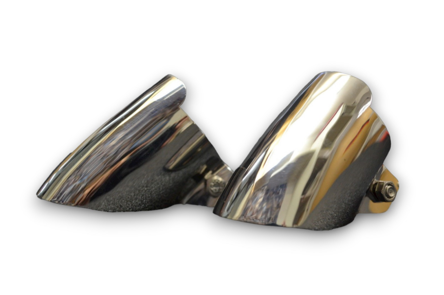 Stylische Auspuffblenden Für Mercedes C207 - Edelstahl & Hochglanz