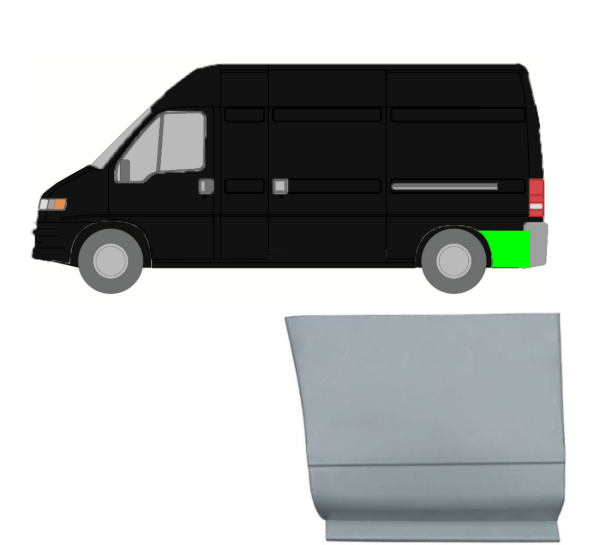 Kotlügel für Fiat Ducato 1994 - 2006 hinten links