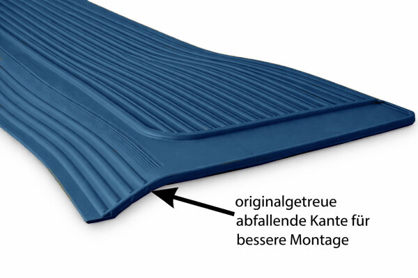 Gummi Einstiegsleisten Schweller für Mercedes SL107 R107/W107 blau