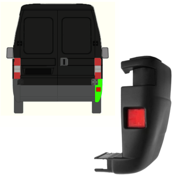 Stoßstange für Fiat Ducato 2002 - 2006 hinten rechts