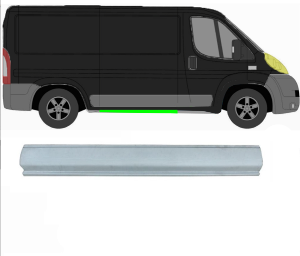 Seitenwand unten für Fiat Ducato 2006 - 2014 rechts