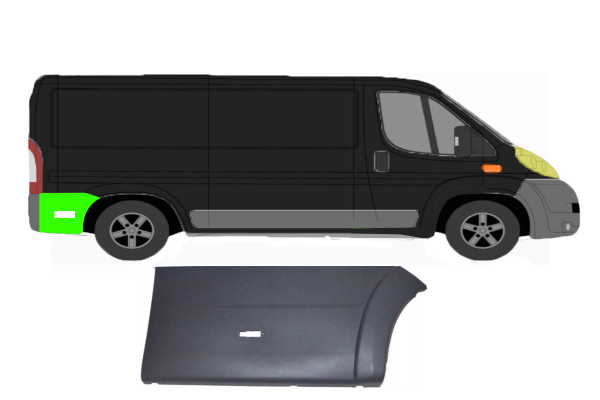 Kotflügel Seitenleiste für Fiat Ducato 2006 - 2014 langer Radstand hinten rechts