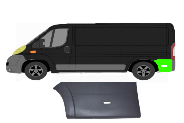 Kotflügel Seitenleiste für Fiat Ducato 2006 - 2014 langer Radstand hinten links