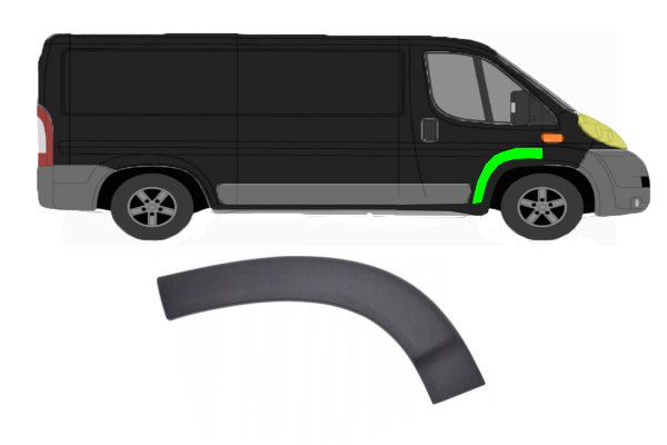 Seitenleiste vordere Tür für Fiat Ducato 2006 - 2014 rechts