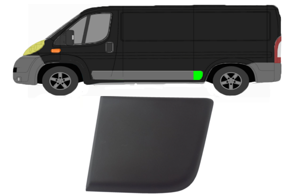 Seitenleiste für Fiat Ducato 2006 - 2014 kurzer Radstand hinten links