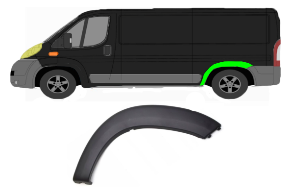 Kotflügel Kotflügelleiste für Fiat Ducato 2006 - 2014 hinten links