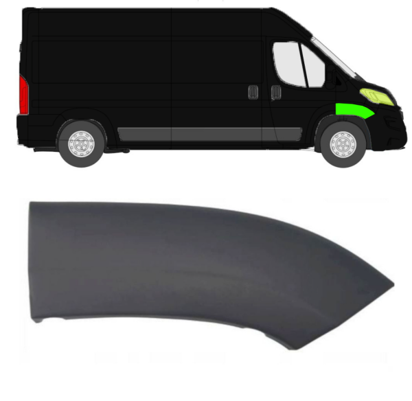 Kotflügel Seitenleiste für Fiat Ducato 2014 - 2018 vorne rechts