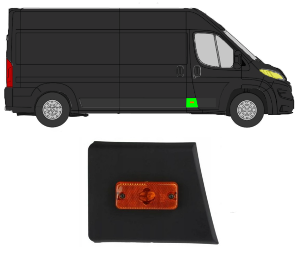 Seitenleiste mit Lampe für Fiat Ducato 2018 - 2021 rechts