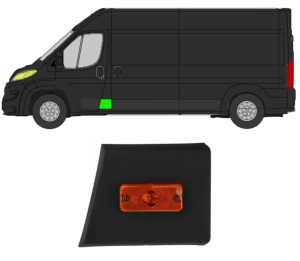 Seitenleiste mit Lampe für Fiat Ducato 2018 - 2021 links