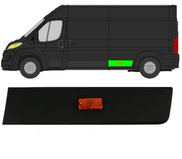 Seitenleiste mit Lampe für Fiat Ducato 2018 - 2021 hinten links