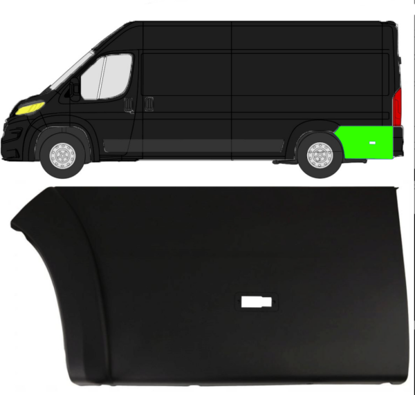 Seitenleiste Kotflügel für Fiat Ducato 2018 - 2021 hinten links