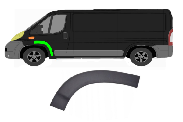 Seitenleiste vordere Tür für Citroen Jumper 2006 - 2014 links