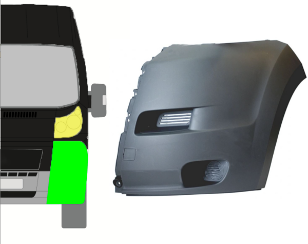 Stoßstange für Citroen Jumper 2006 - 2014 vorne rechts