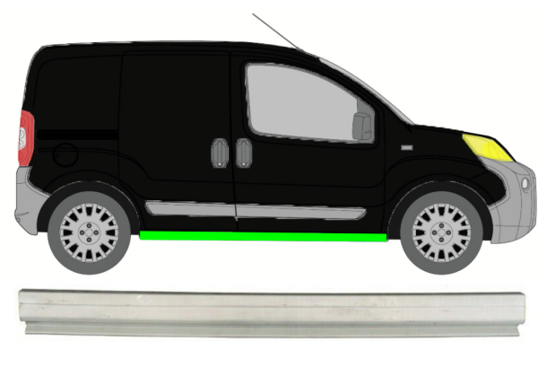 Schweller für Fiat Fiorino 2007 - 2020 rechts