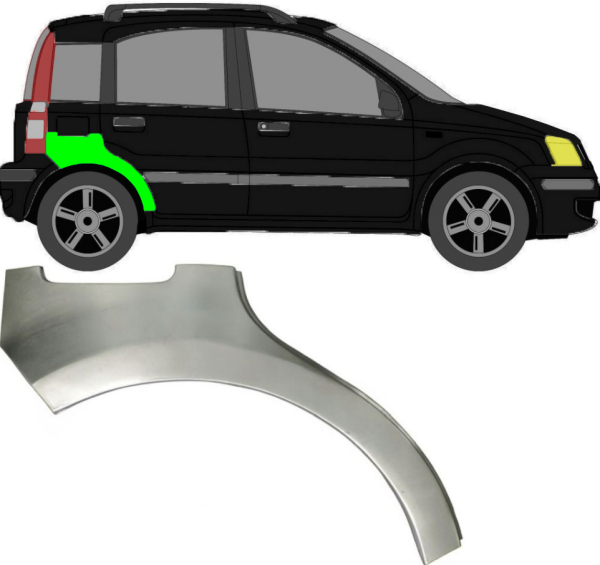 Radlauf für Fiat Panda 2003 - 2012 rechts