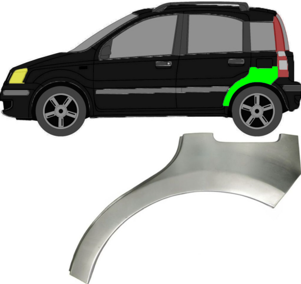 Radlauf für Fiat Panda 2003 - 2012 links