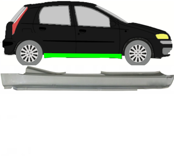 Türschweller für Fiat Punto II 5 Türer 1999 - 2010 rechts