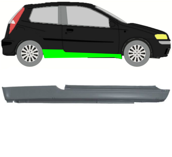 Türschweller für Fiat Punto II 3 Türer 1999 - 2010 rechts