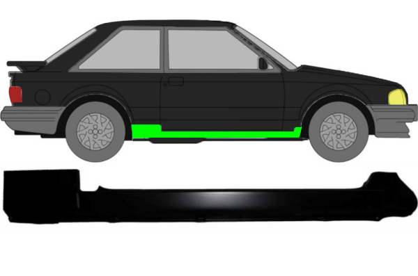 Vollschweller für Ford Escort 1980 - 1986 3 Türer rechts
