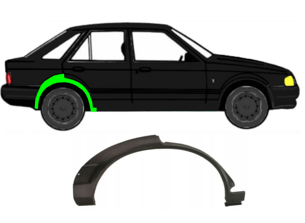 Radlauf für Ford Escort 1980 - 1986 5 Türer rechts