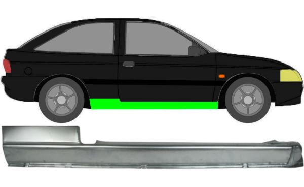 Vollschweller für Ford Escort 1995 - 2000 3 Türer rechts