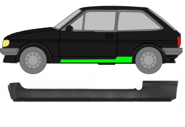 Vollschweller für Ford Fiesta1983 - 1989 3 Türer links