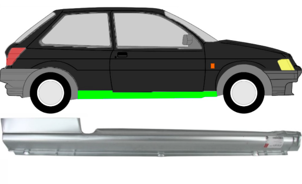 Vollschweller für Ford Fiesta1989 - 1997 3 Türer rechts
