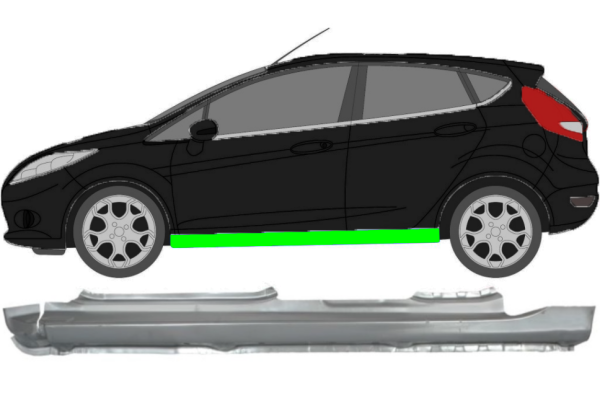 Vollschweller für Ford Fiesta 2008 - 2017 5 Türer links