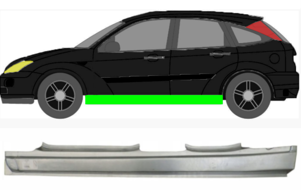 Türschweller für Ford Focus MK 1 1998 - 2007 5 Türer links