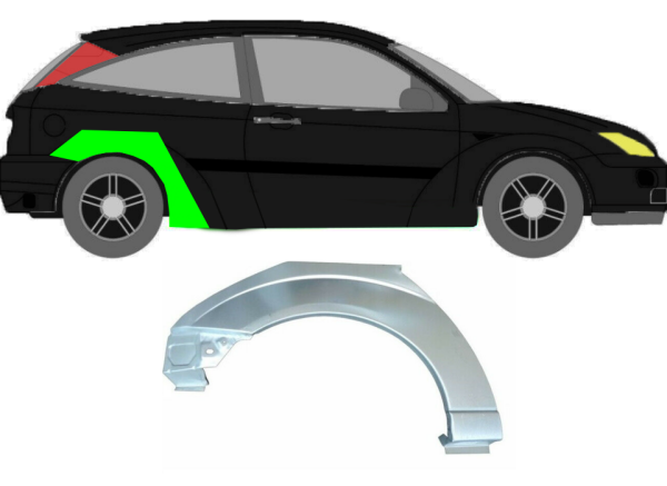 Radlauf für Ford Focus MK 1 1998 - 2007 3 Türer rechts