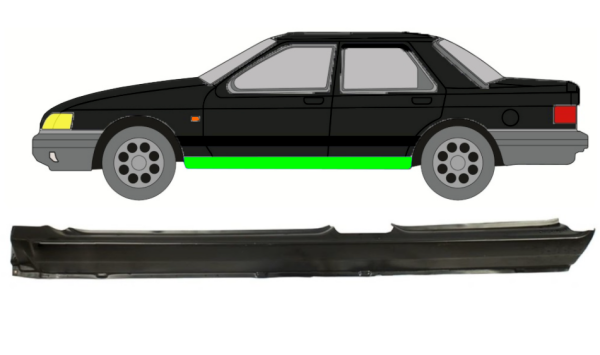 Vollschweller für Ford Sierra 5 Türer 1982 - 1993 links