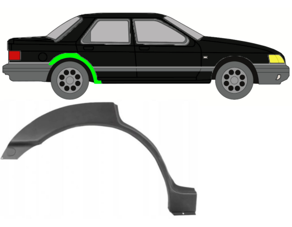 Radlauf für Ford Sierra 5 Türer 1982 - 1993 rechts