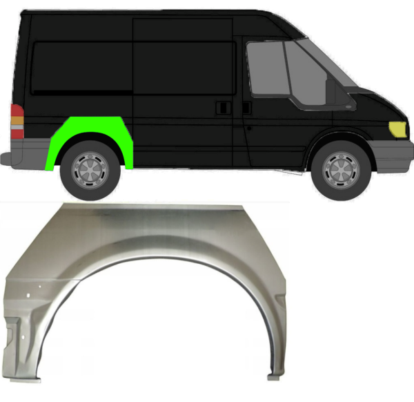 Radlauf für Ford Transit kurzer Radstand 2000 - 2013 rechts