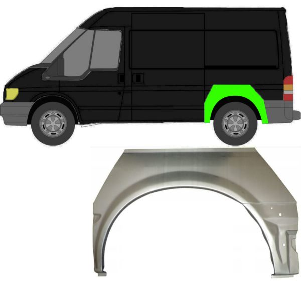 Radlauf für Ford Transit kurzer Radstand 2000 - 2013 links