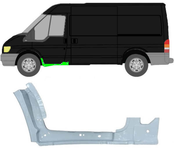 Türschweller innen für Ford Transit 2000 - 2013 vorne links