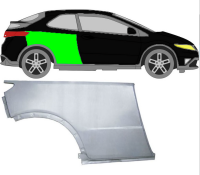 Radlauf für Honda Civic 3 Türer 2005 - 2011 rechts