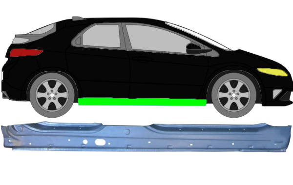 Schweller für Honda Civic 5 Türer 2005 - 2011 rechts