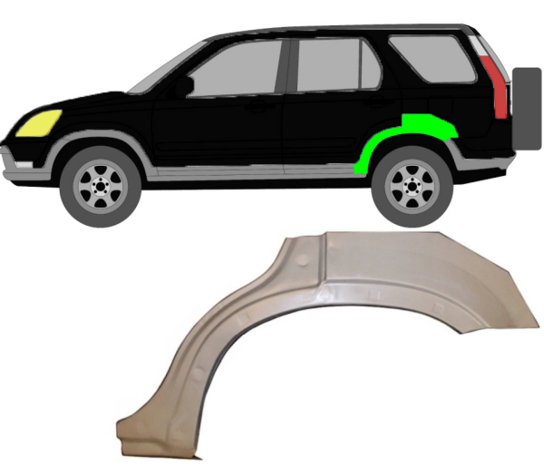 Radlauf für Honda CRV 2001 - 2006 links