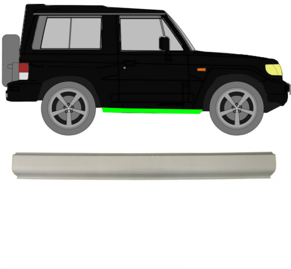 Schweller für Hyundai Galloper 3 Türer 1991 - 2003 rechts