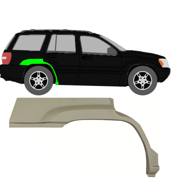 Radlauf für Jeep Grand Cherokee 1999 - 2004 rechts