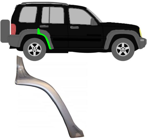 Kotflügel für Jeep Liberty 2001 - 2008 hinten rechts