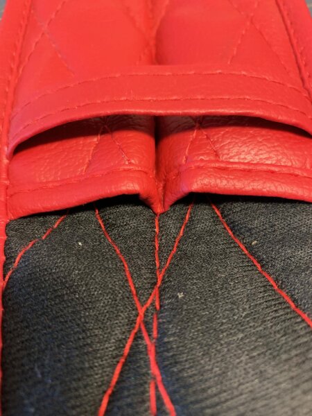 Tasche Etui für Verdeckhebel Verdeckgriffe für Mercedes SL R107 rot