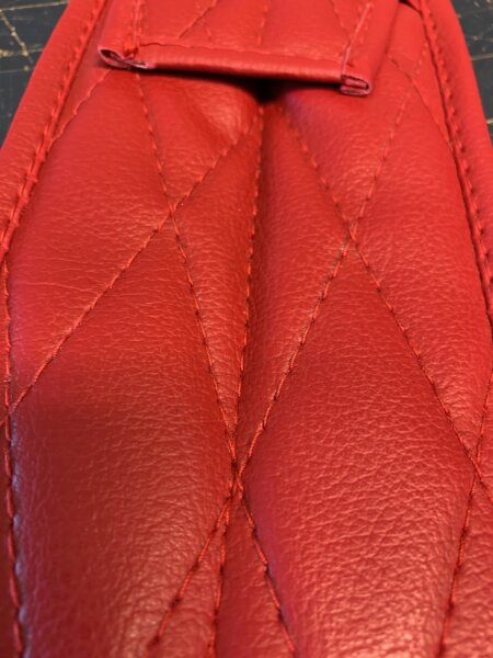 Tasche Etui für Verdeckhebel Verdeckgriffe für Mercedes SL R107 rot