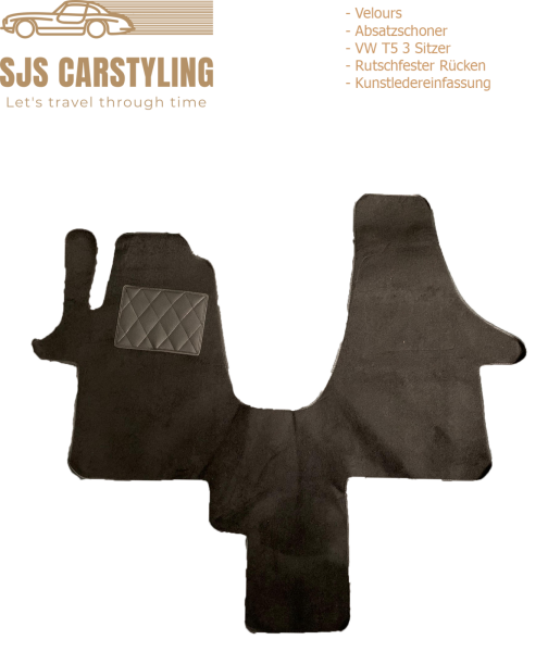 Fussmatte vorne passend für VW T5 Multivan 2 Einzelsitze ab 2003