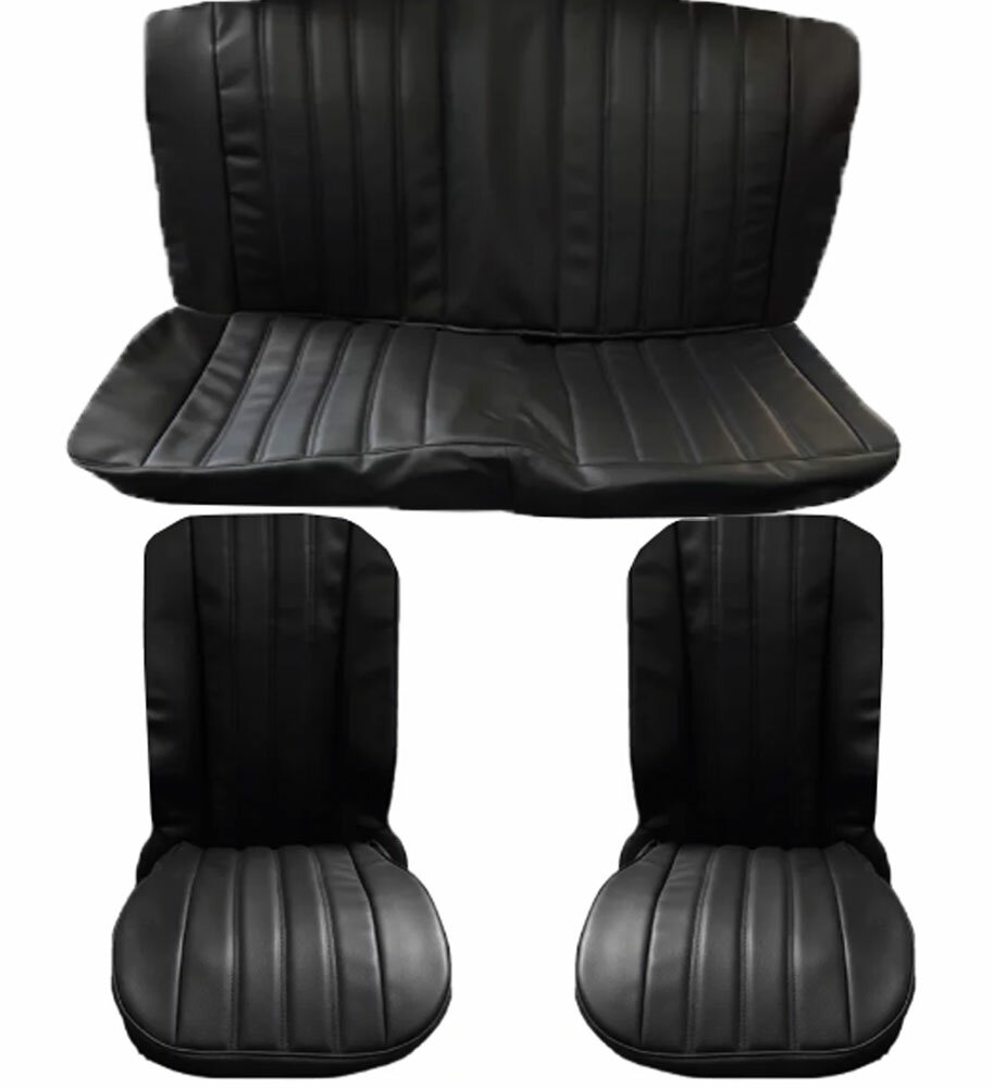 Sitzbezüge Auto für BMW 3er E30, E36, E46, E90, F30, G20, G21 (1982-2019) -  Autositzbezüge Universal Schonbezüge für Autositze - Auto-Dekor - Comfort - schwarz  schwarz
