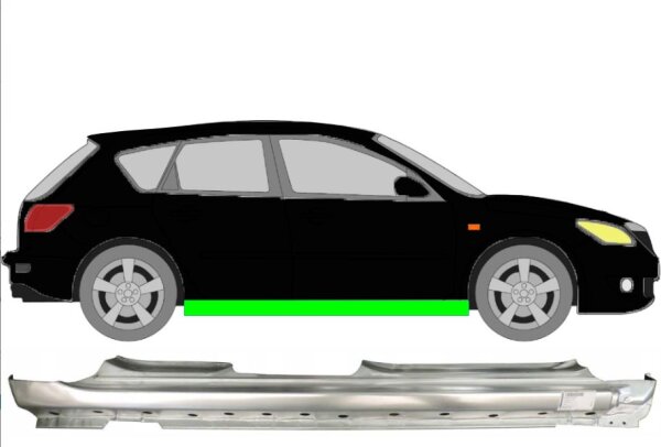 Vollschweller für Mazda 3 BK 2003 - 2009 rechts