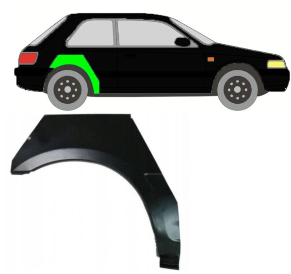 Radlauf für Mazda 3 Türer 323 BG 1989 - 1994 rechts