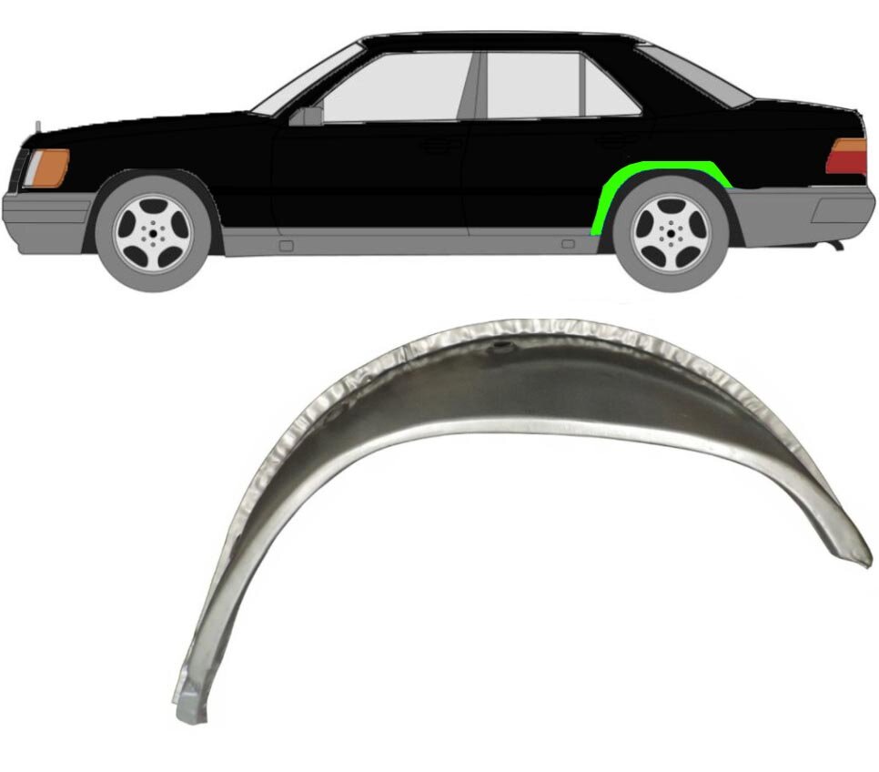 Radlauf Reparaturblech Für Mercedes W124 1984-1996 Produktbild-Vorschau 5