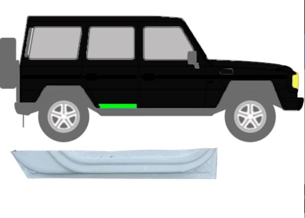 Türleiste innen für Mercedes G – Klasse W460 W461 W463 1979 – 2021 hinten rechts